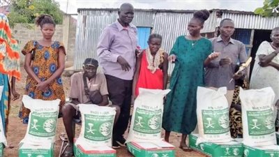 2000 أسرة مستفيدة من المساعدات الغذائية لمركز الملك سلمان للإغاثة في جنوب السودان