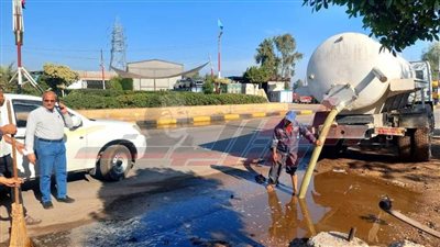 تطهير بيارات الصرف الصحي ورفع مخلفات الأمطار بكفر الشيخ 