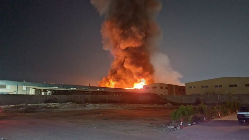 حريق مصنع ببورسعيد
