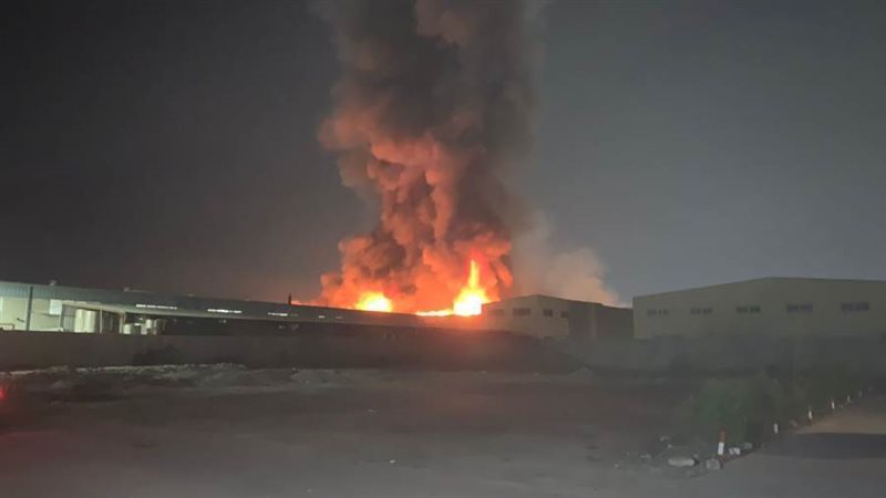 حريق مصنع ببورسعيد