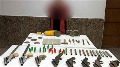 ضبط شخص يدير ورشة لتصنيع الأسلحة النارية بالفيوم