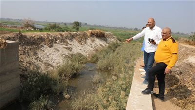 سكرتير بني سويف يتفقد مخر سيل غياضة ضمن استعدادات المحافظة لموسم الأمطار