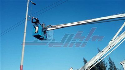 استمرار رفع كفاءة منظومة الإنارة العامة بكفر الشيخ 