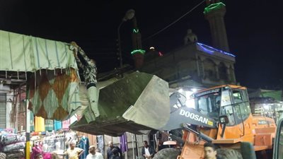 حملات لإزالة الإشغالات والتعديات على حرم الطريق العام بمدينة القنطرة غرب