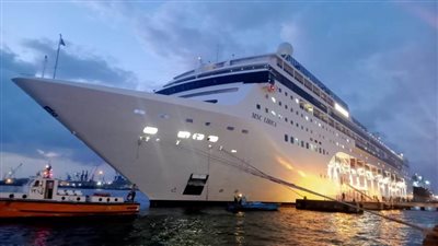 المنطقة الاقتصادية: السفينة السياحية «MSC LIRIKA» ترسو بميناء غرب بورسعيد 