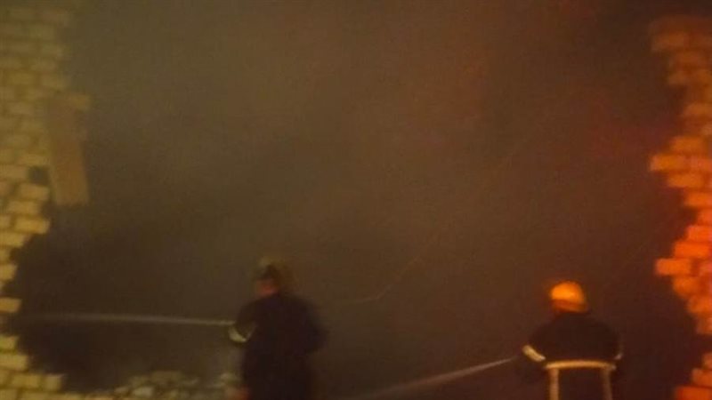 حريق مصنع قطن بالمنطقة