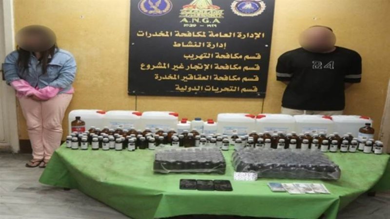 المتهمين والمضبوطات