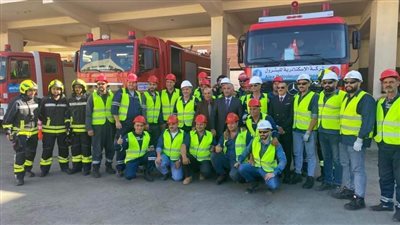 عباس صابر يلتقي العاملين بالأمن الصناعي بشركة إسكندرية للبترول