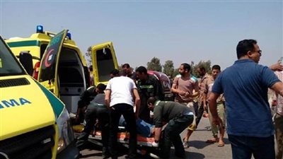 مصرع شخصين وإصابة 11 في تصادم سيارتين بأسيوط