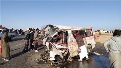 مصرع وإصابة 9 أشخاص في حادث على طريق مطروح إسكندرية 