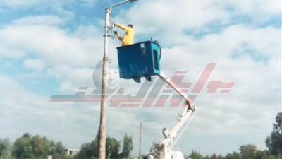 رفع كفاءة منظومة الإنارة العامة بمركزي قلين وبلطيم في كفر الشيخ