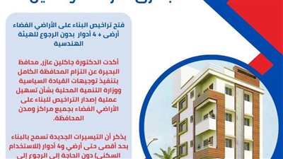  فتح باب تراخيص البناء بحد اقصى أرضي و 4 أدوار 