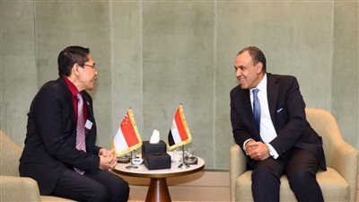 وزير الخارجية والهجرة يلتقي بوزير سنغافورة الثاني للتعليم والشئون الخارجية