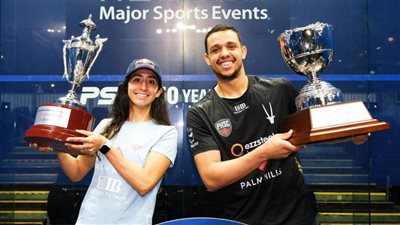 مصطفى عسل ونوران جوهر يتوجان ببطولة هونج كونج المفتوحة للإسكواش