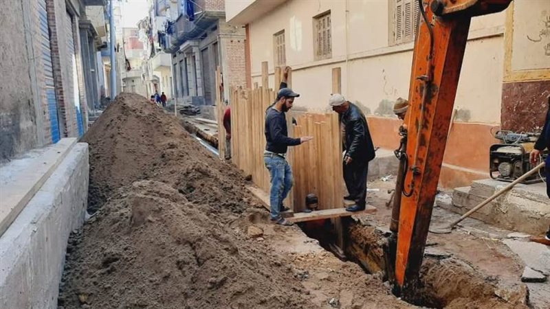 جانب من أعمال الصرف