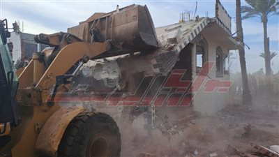 إزالة التعديات على أملاك الدولة والأراضي الزراعية ببلطيم