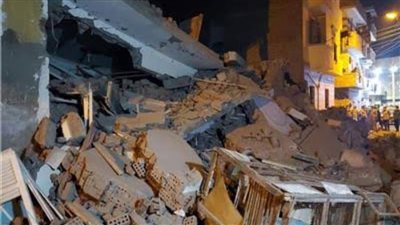 انهيار منزل قديم بحي جنوب المنيا