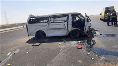إصابة 16 شخصا من أسرة واحدة في حادث كانوا في طريقهم لزيارة دير الأنبا هدرا بأسوان