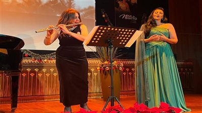 أميرة سليم ورانيا يحيى على مسرح الأكاديمية المصرية بروما