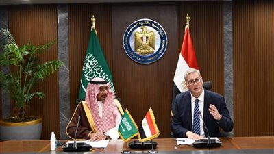 المهندس كريم بدوي يستقبل بندر بن إبراهيم الخريف وزير الصناعة والثروة المعدنية السعودي