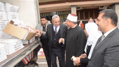 بالصور.. محافظ الغربية يشهد استلام الدفعة الثانية من لحوم الصكوك