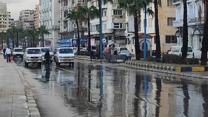 أمطار غزيرة بالاسكندرية