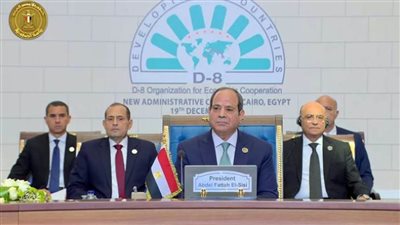 الرئيس السيسي يعلن اعتماد البيان المشترك حول الأوضاع في فلسطين ولبنان ضمن قمة الثماني