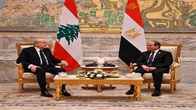 الرئيس السيسي يؤكد دعم مصر لكافة مؤسسات الدولة اللبنانية