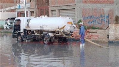 كسح مياه الأمطار بمراكز ومدن كفر الشيخ