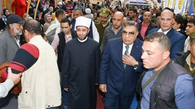 استقبال حافل لوزير الأوقاف ومحافظ الدقهلية في افتتاح مسجد قرية البجلات 