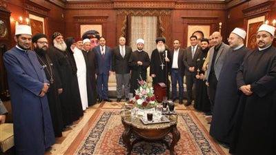 محافظ بني سويف يصطحب وزير الأوقاف في زيارة لمطرانية بني سويف