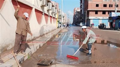 كسح مياه الأمطار بعاصمة كفر الشيخ