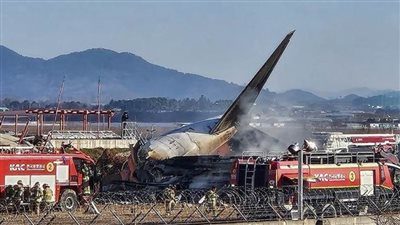 عاجل..ارتفاع حصيلة ضحايا حادث تحطم الطائرة الكورية الجنوبية إلى 179 قتيلا