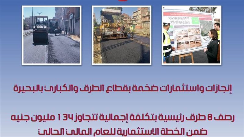 إنجازات خطة رصف الطرق