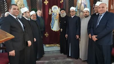 رئيس الإدارة المركزية لمنطقة القاهرة الأزهرية ومدير عام الوعظ بزيارة لكنيسة العذراء