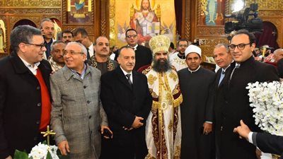 محافظ أسيوط يزور مطرانية أبنوب لتقديم التهنئة بعيد الميلاد المجيد 