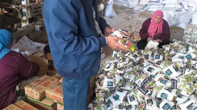  بالصور.. ضبط 6 آلاف قطعة عسلية و3 آلاف سرنجة طبية و 3 أطنان ملح وسكر مجهولة المصدر بالغربية