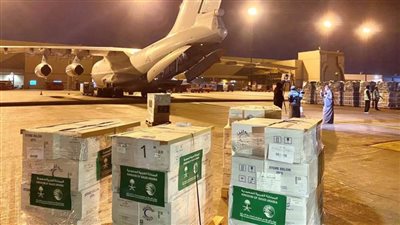 مغادرة الطائرة الإغاثية السعودية الثامنة التي يسيّرها مركز الملك سلمان للإغاثة لمساعدة الشعب السوري الشقيق