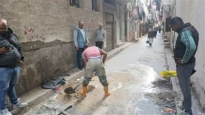 مياه الإسكندرية تواصل حملاتها لإزالة التعديات على شبكة المياه بالمناطق التابعة لفرع السيوف
