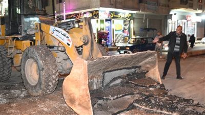 محافظ البحيرة توجه بتشكيل لجنة لإزالة أعمال الرصف المخالفة على نفقة المقاول