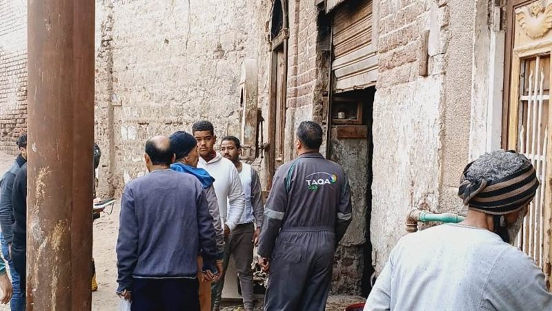 حريق ورشة اخشاب بأسيوط