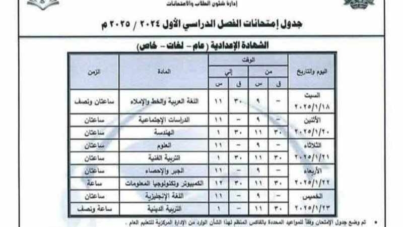 انطلاق امتحانات الشهادة