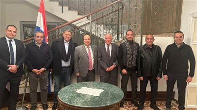 سفير مصر في كرواتيا يستقبل مصطفى وفتحي