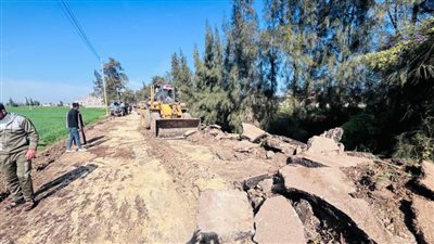 محافظ البحيرة تتابع أعمال رفع كفاءة طريق