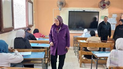 64 ألف طالب وطالبة يؤدون امتحان الجبر والكمبيوتر ووكيل تعليم بني سويف تتابع 