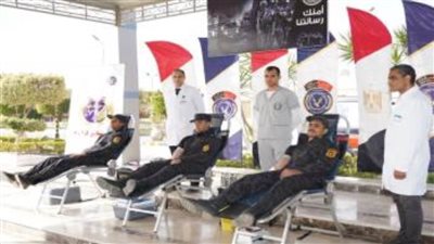 بمناسبة الاحتفال بعيد الشرطة الـ 73.. حملة للتبرع بالدم بقطاع الأمن المركزي