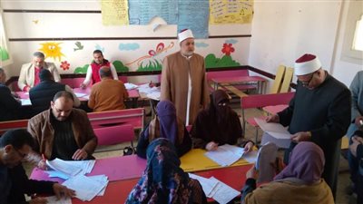 بدء اعمال تصحيح امتحانات الشهادتين الابتدائية والإعدادية الأزهرية في منطقة مطروح الأزهرية 