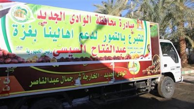 الوادي الجديد تُطلق قافلة مساعدات لدعم الشعب الفلسطيني