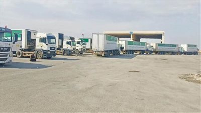 عبور 54 شاحنة إغاثية سعودية جديدة لمساعدة الشعب السوري منفذ نصيب الحدودي   