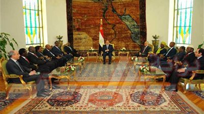 تفاصيل استقبال الرئيس السيسي لوزراء المياه والري لعدد من دول حوض النيل‎